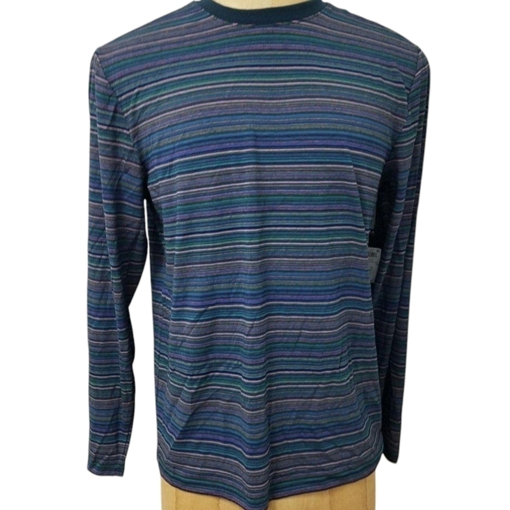 MEN'S GUESS Multi-Color Long Sleeve Shirt. Large